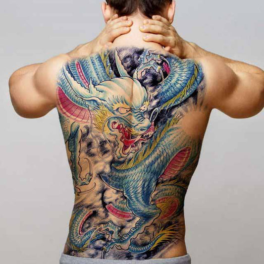 Tatuaje Japones Dagrón Azul