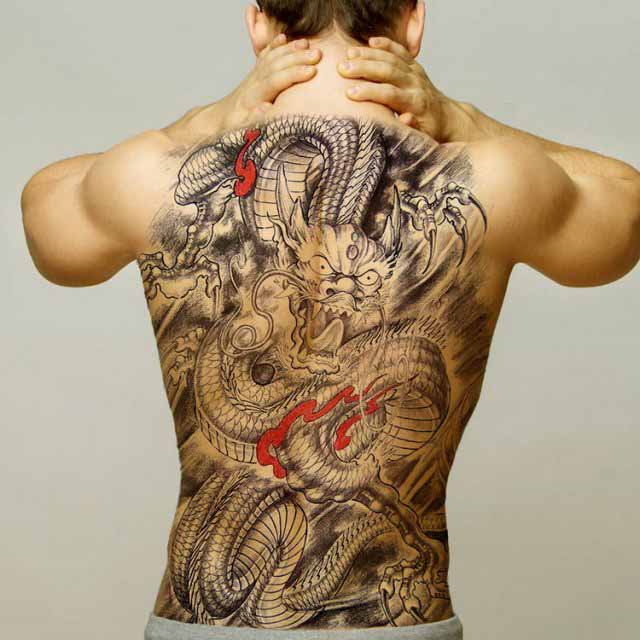 Tatuaje Temporal Japones Dragón